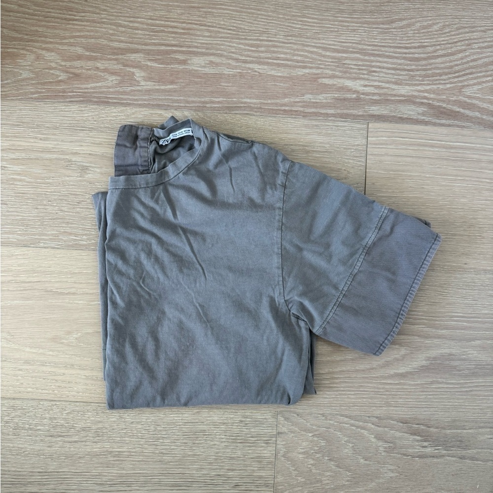 Zara Neutral Wash T-Shirt Dress